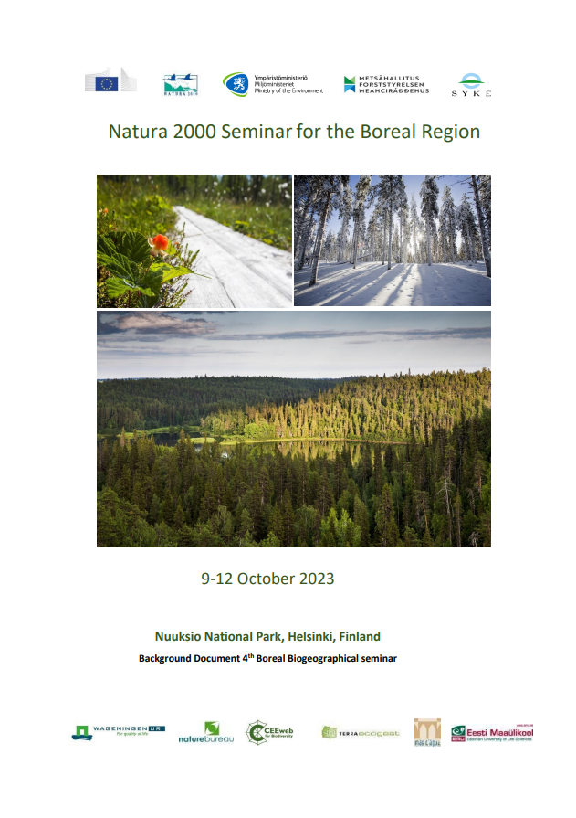 A typical habitat mosaic of forests and mires in the middle boreal